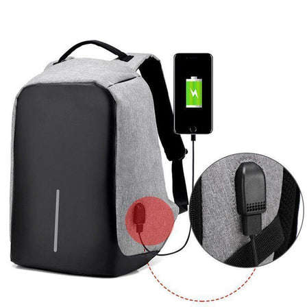 Anti-Theft Backpack - Grey (READ THE DESCRIPTION)
