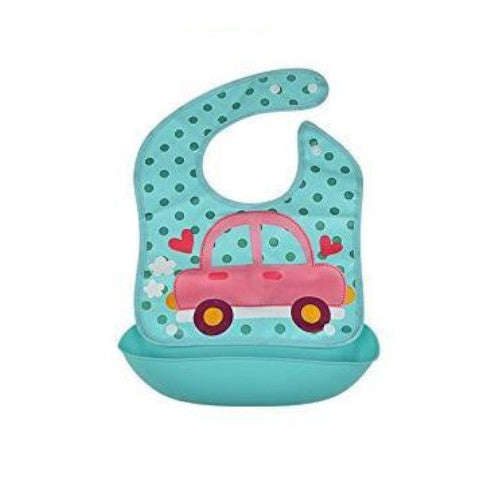 Baby Bib With Detachable Tray - Pink