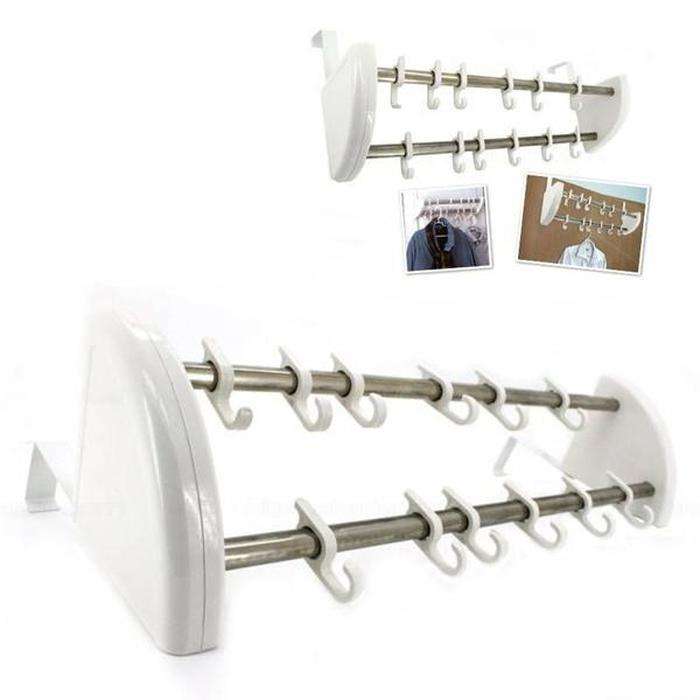 Double Bar Door Hanger With Hooks