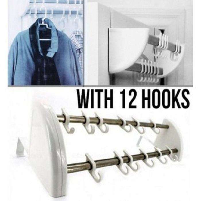 Double Bar Door Hanger With Hooks