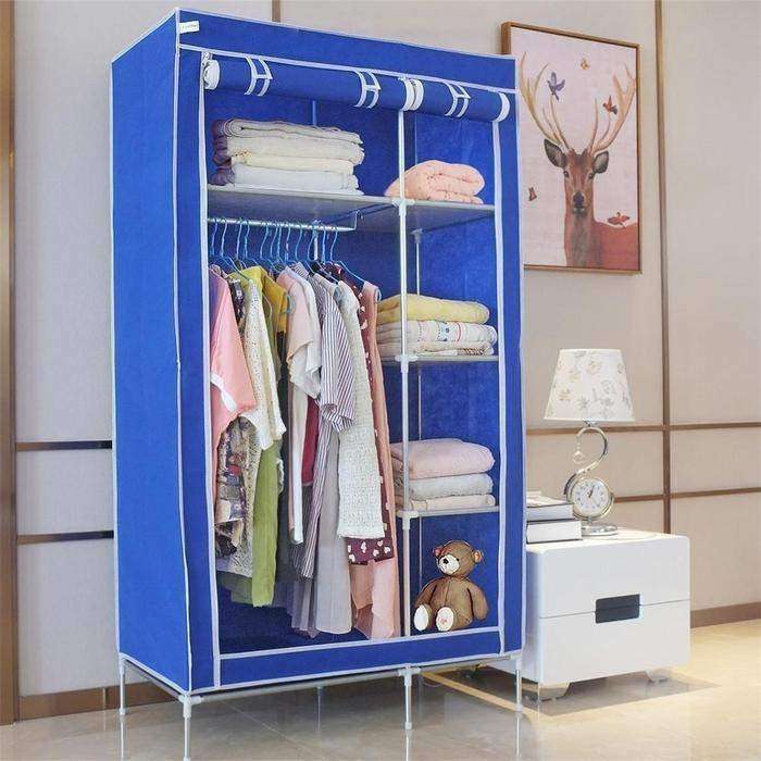 Double Canvas Wardrobe - Black