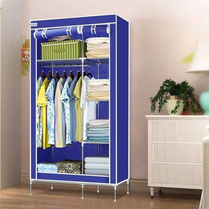 Double Canvas Wardrobe - Black