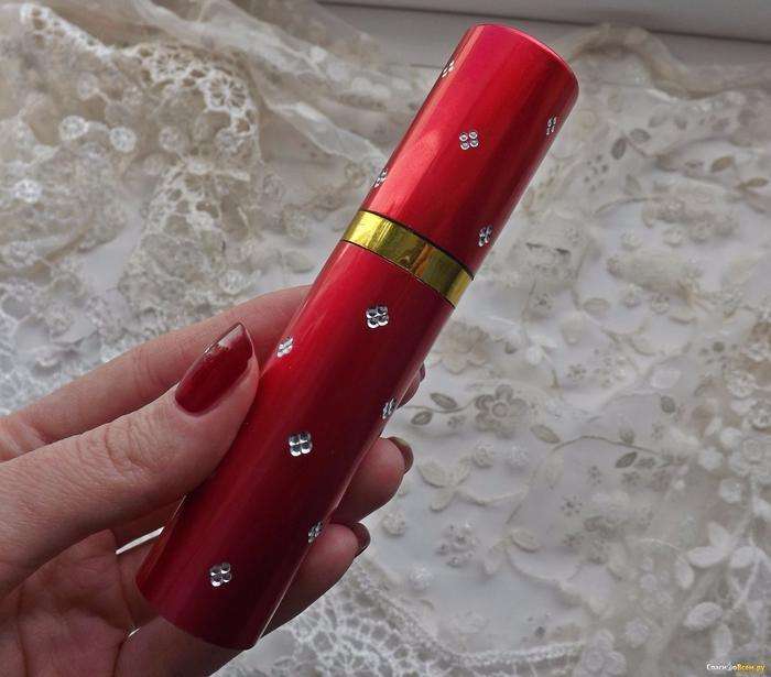 Mini Lipstick Self Defense Electric Shock Stun Gun With LED Flashlight - Red