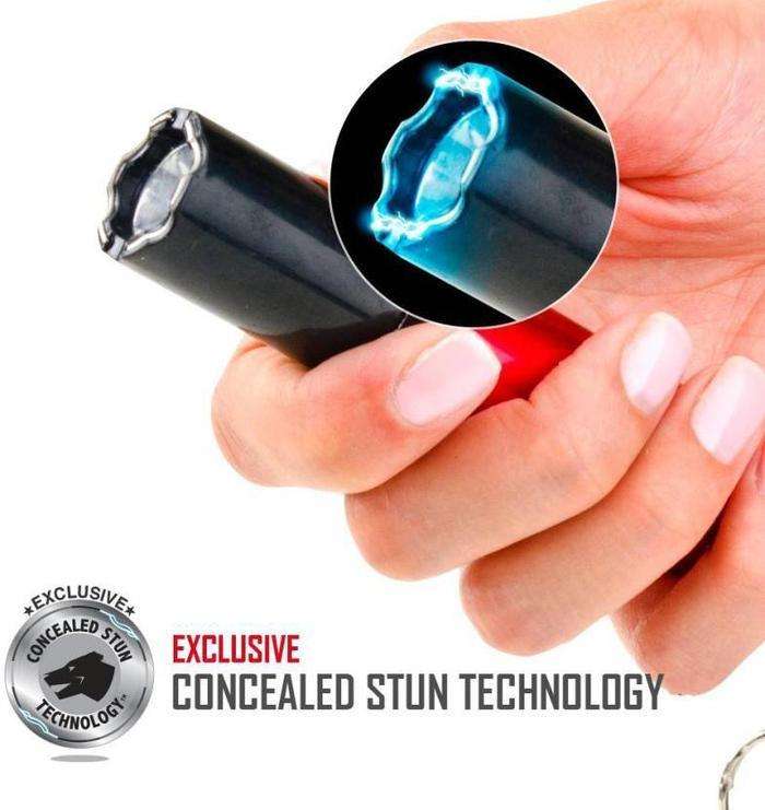 Mini Lipstick Self Defense Electric Shock Stun Gun With LED Flashlight - Red