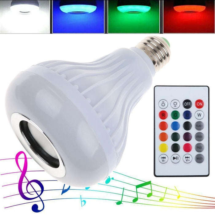 Multicolored LED Music Light Bulb