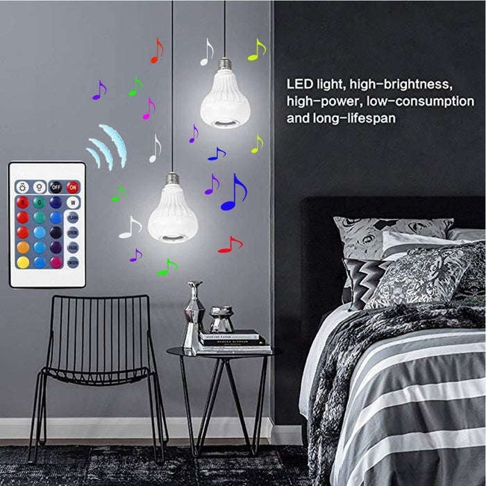 Multicolored LED Music Light Bulb