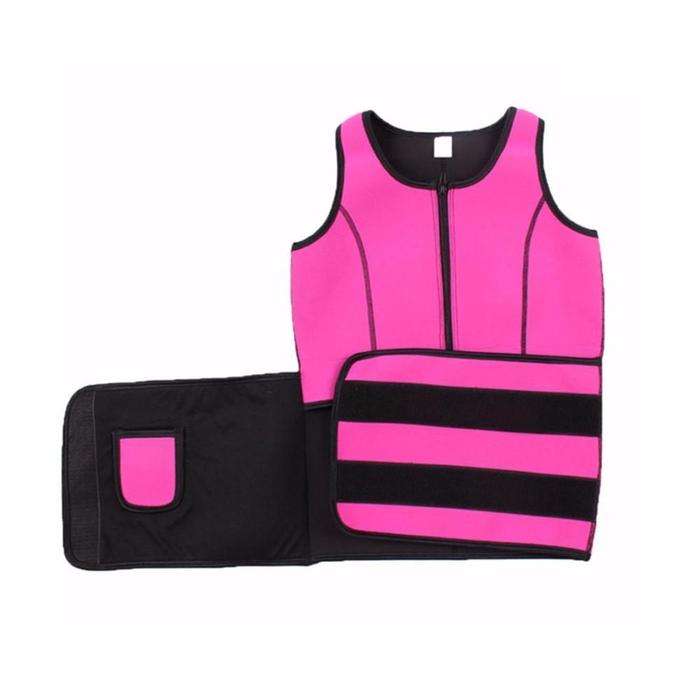 Neoprene Hot Sweat Waist Trainer - M / Pink
