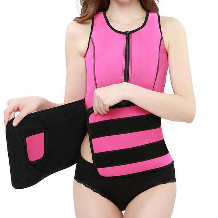 Neoprene Hot Sweat Waist Trainer - S / Pink