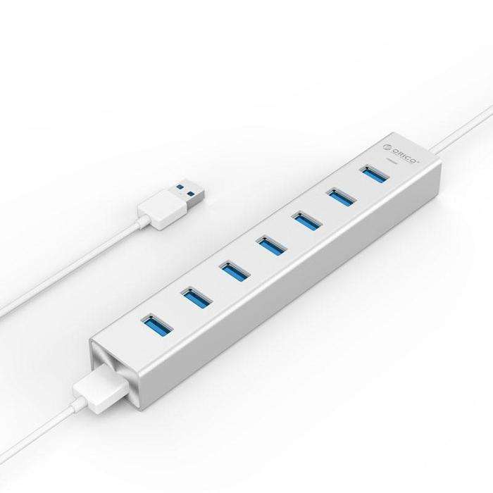 Orico 7 port USB3.0 Hub Aluminium Silver