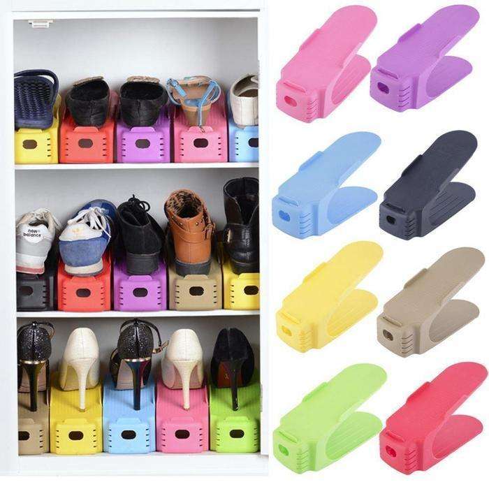 Pack Of 4 Plastic Shoe Organizers