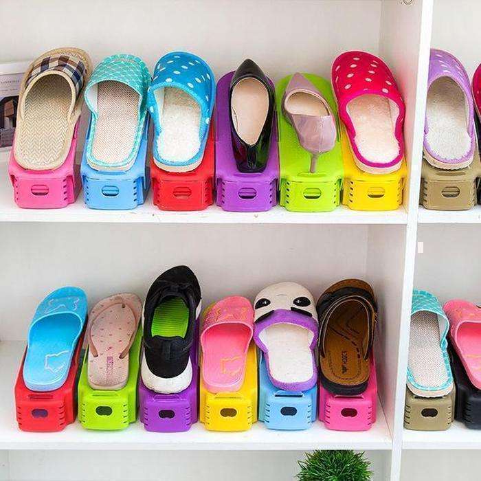 Pack Of 4 Plastic Shoe Organizers