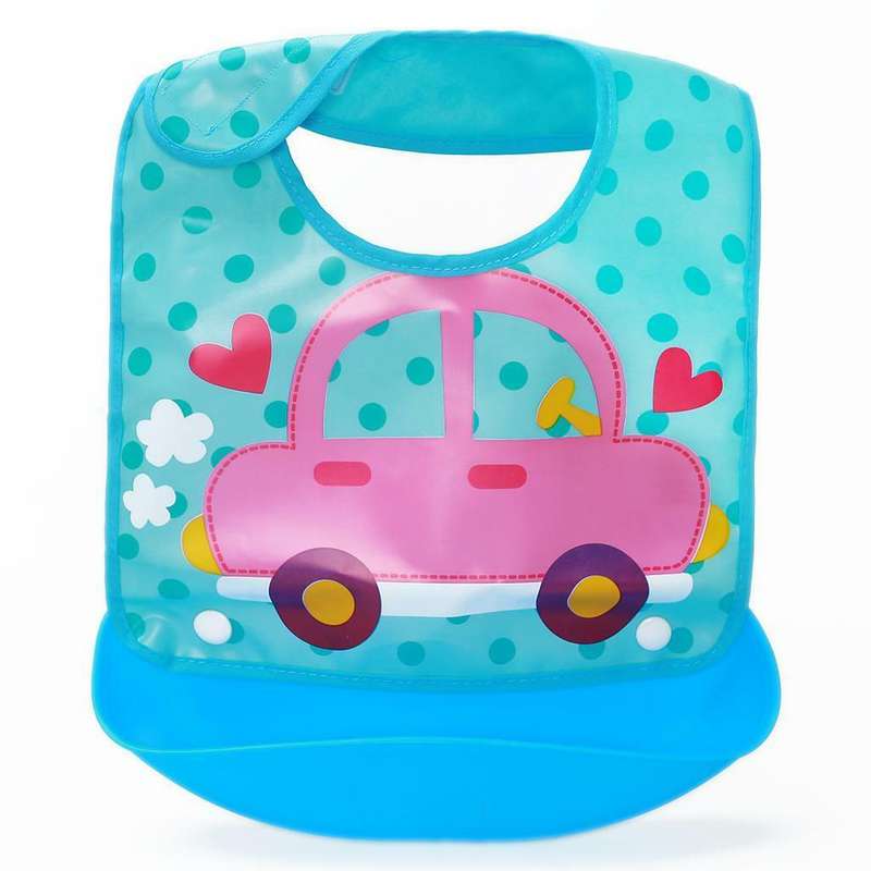 Baby Bib With Detachable Tray - Pink