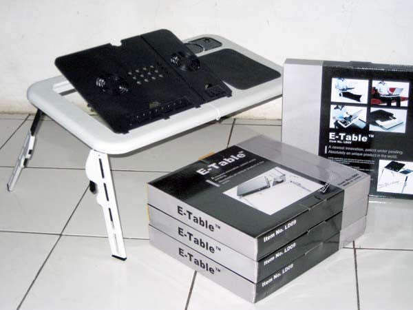 Laptop E-Table with usb cooling pad