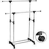 Stain steel double rail for clothes