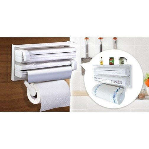 TRIPLE PAPER DISPENSER KITCHEN WRAP SHELF