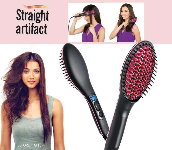 Straight Artifact LCD Hair Straightening Brush