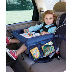 On the go waterproof play n snack tray