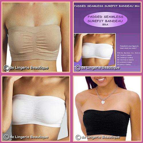 PADDED SEAMLESS SUREFIT BANDEAU BRA