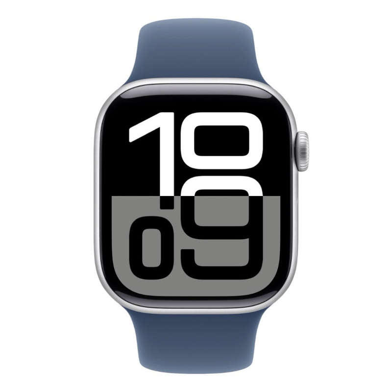 2024 Apple Watch Series 10 (46mm, Silver Aluminium with Denim Sports Band, GPS & Cellular) - New ...