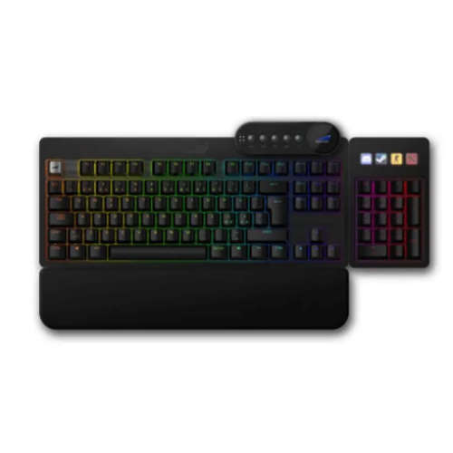 Mountain Everest Keyboard Max (Modular Numpad, Media Dock and Cherry MX Brown Switches, Midnight ...