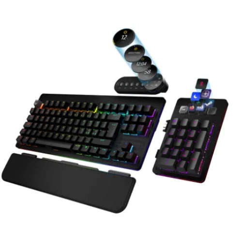 Mountain Everest Keyboard Max (Modular Numpad, Media Dock and Cherry MX Brown Switches, Midnight ...