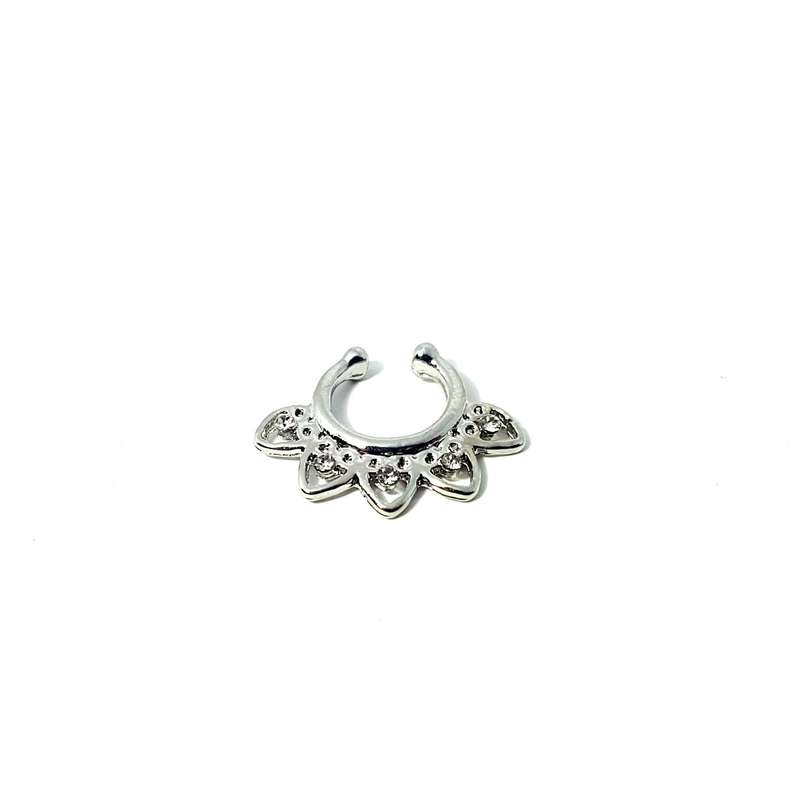 Faux Septum Clicker- The Aztec - Silver