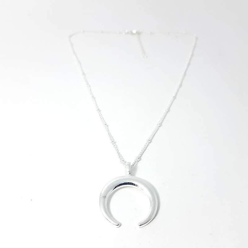 The Silver Crescent Moon Necklace