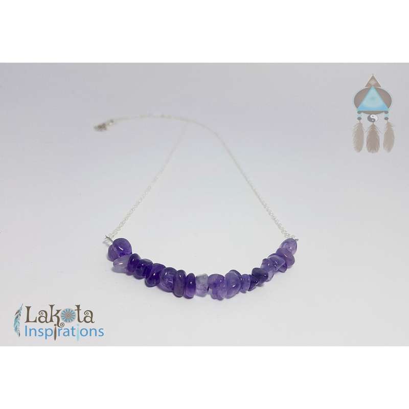 Wanderlust Gemstone Necklace (Assorted) - Amethyst