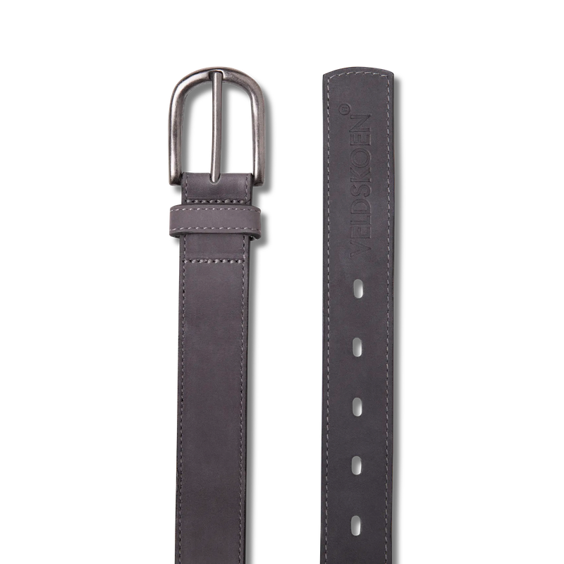 Full Grain Charcoal Belt 30mm (Charcoal Detail)