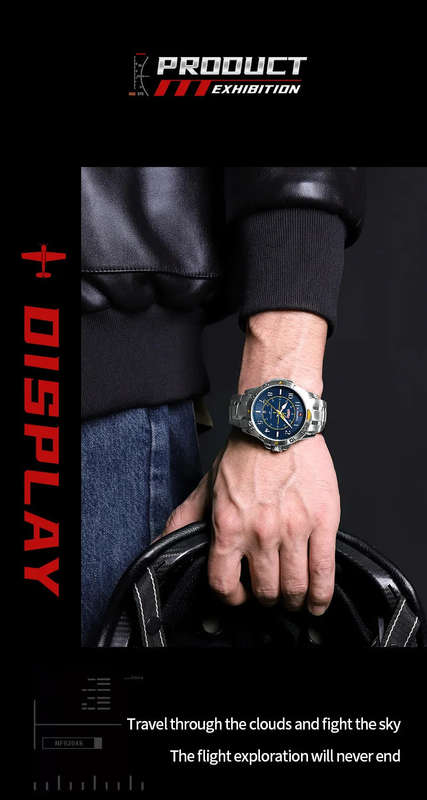 Naviforce 9204S + Nylon Strap Black Orange