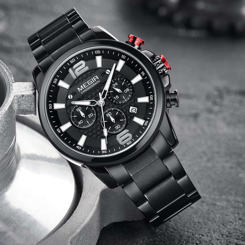Megir 2156 Chronograph Black