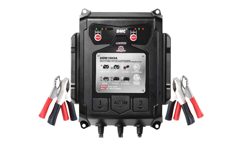 AEM1502E | Motorbike Intelligent Digital Charger and Maintainer 2 Station 1.5 AMP Smart Battery C...