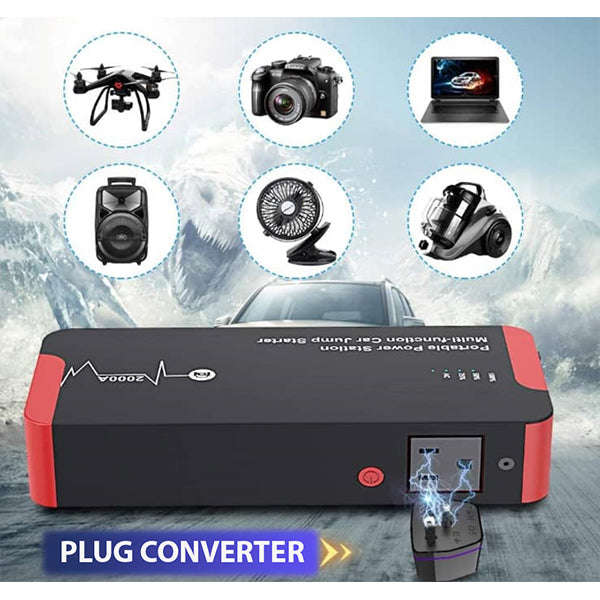 TC100 | Heavy Duty Multi Functional Jump Starter and UPS | Car Jump starter with AC output 18000m...