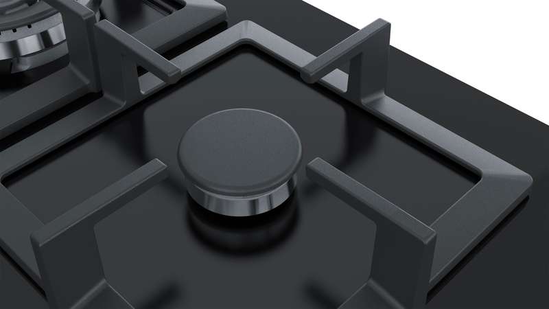 BOSCH GAS HOB 4 PLATE BLACK TEMPERED GLASS 60CM SERIES 6 - PPP6A6B20Z