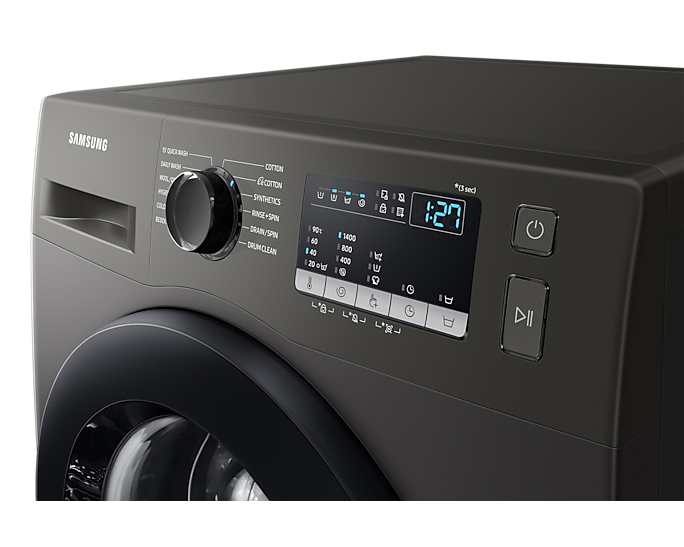 SAMSUNG FRONT LOADER 7KG WITH STEAM & ECO BUBBLE SILVER - WW70T4040CX