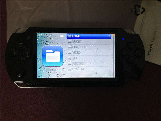 handheld game console real 8GB Memory portable video game built in thousand free games - Black