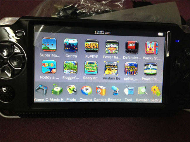 handheld game console real 8GB Memory portable video game built in thousand free games - Black