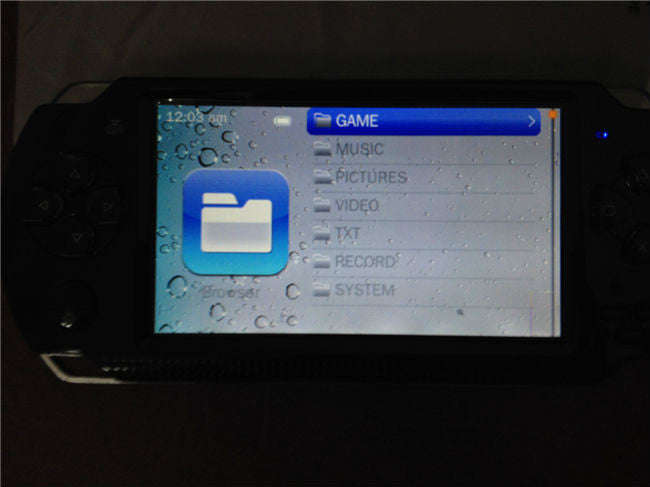 handheld game console real 8GB Memory portable video game built in thousand free games - Black