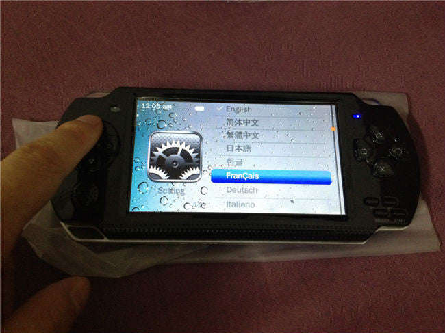 handheld game console real 8GB Memory portable video game built in thousand free games - Black