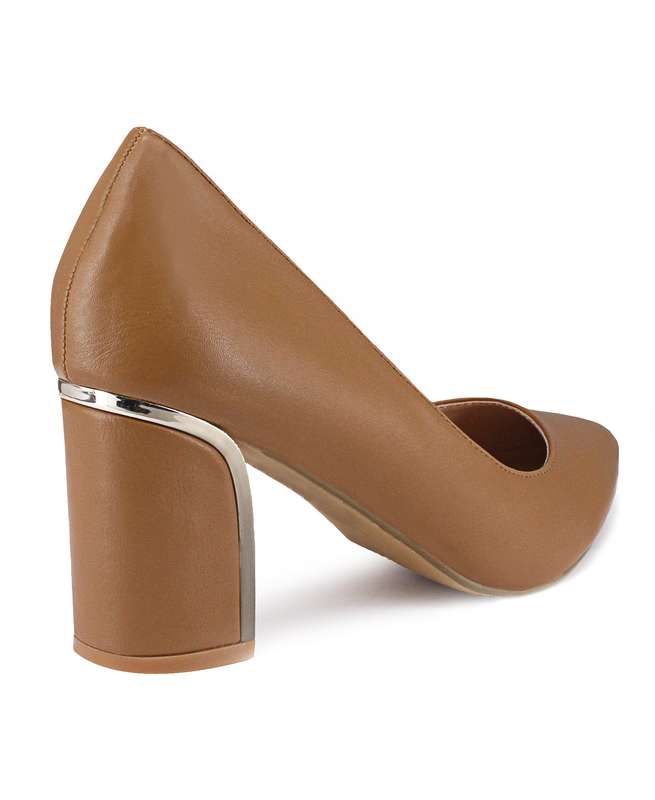Block Heels - Tan - Tan / UK 6