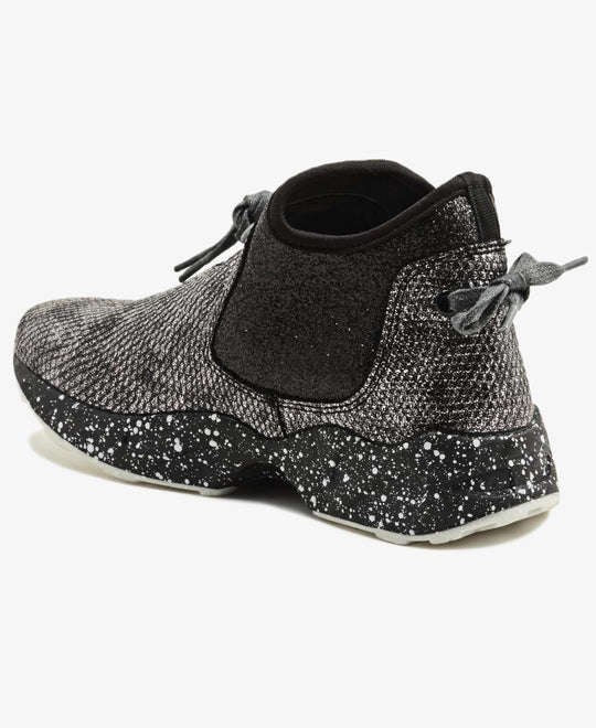 BEBE CRECE HIGH TOP SNEAKERS - SILVER
