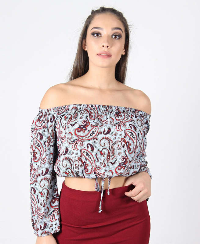 Off Shoulder Cropped Top