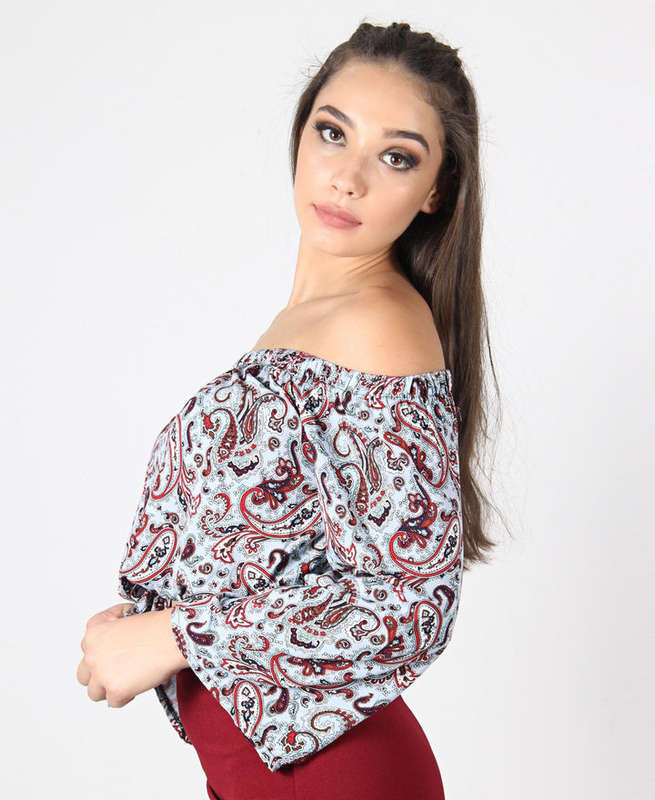 Off Shoulder Cropped Top