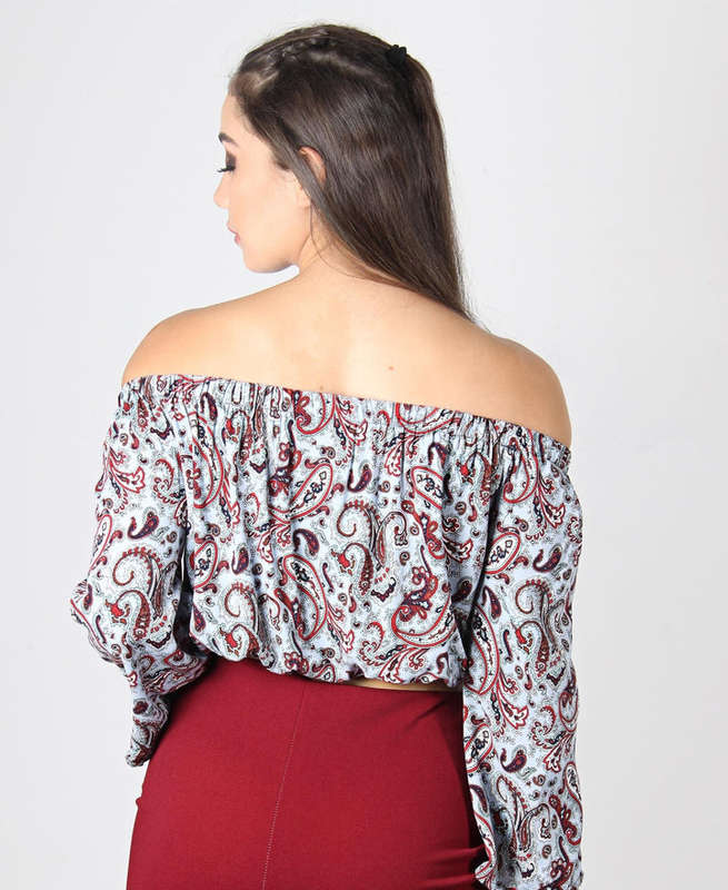 Off Shoulder Cropped Top