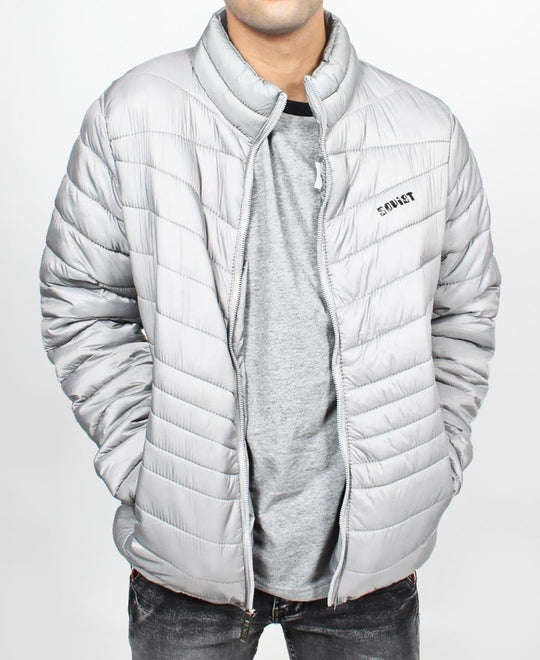 SOVIET MEN`S PUFFER JACKET - GREY