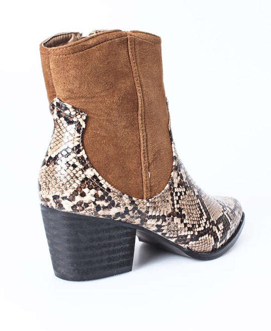 SEDUCTION LADIES` ANKLE BOOT - BEIGE