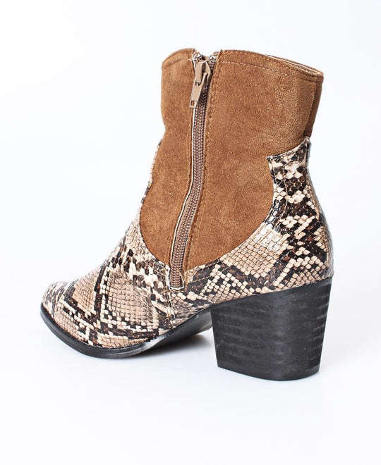 SEDUCTION LADIES` ANKLE BOOT - BEIGE