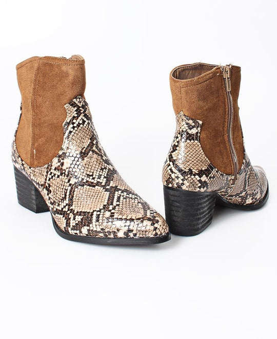 SEDUCTION LADIES` ANKLE BOOT - BEIGE