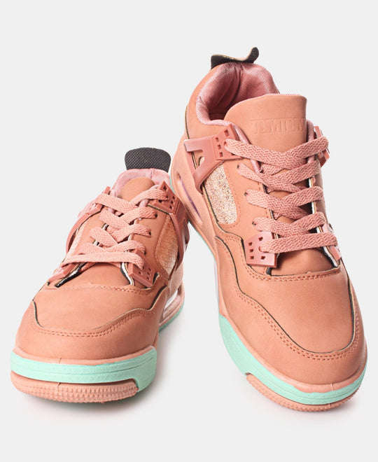 TOMTOM LADIES' SLASH EXOTIC SNEAKERS - MINK