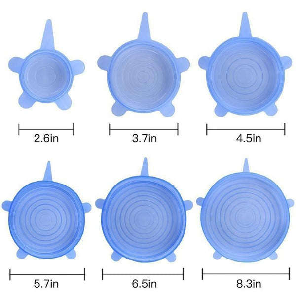 SUPER STRETCH SILICON LIDS 6pcs